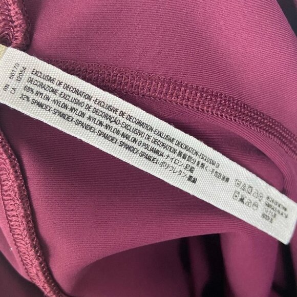 Free People Movement High Rise Freestyle Leggings Rare Wine Burgundy Stripe XS - Picture 8 of 14